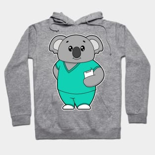 Koala as Nurse with Notepad Hoodie